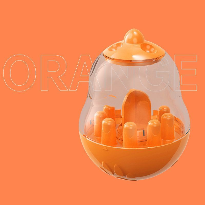 2Pcs Pet Tumbler Feeder Puzzle Toy Pet Training Dispenser-Orange โ image 4