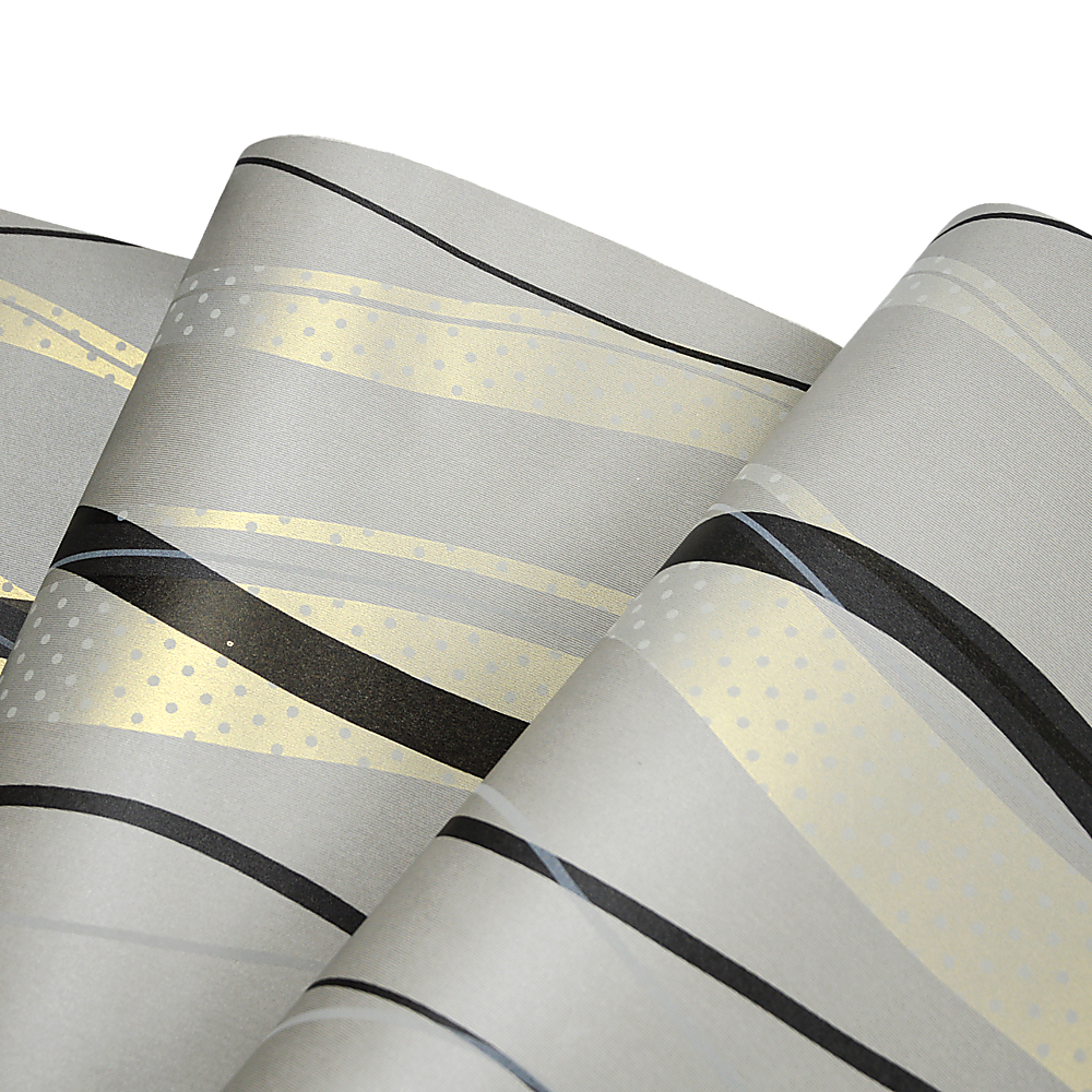 Wallpaper Flocking Simple Curves Non-woven Wall Paper Roll — image 4