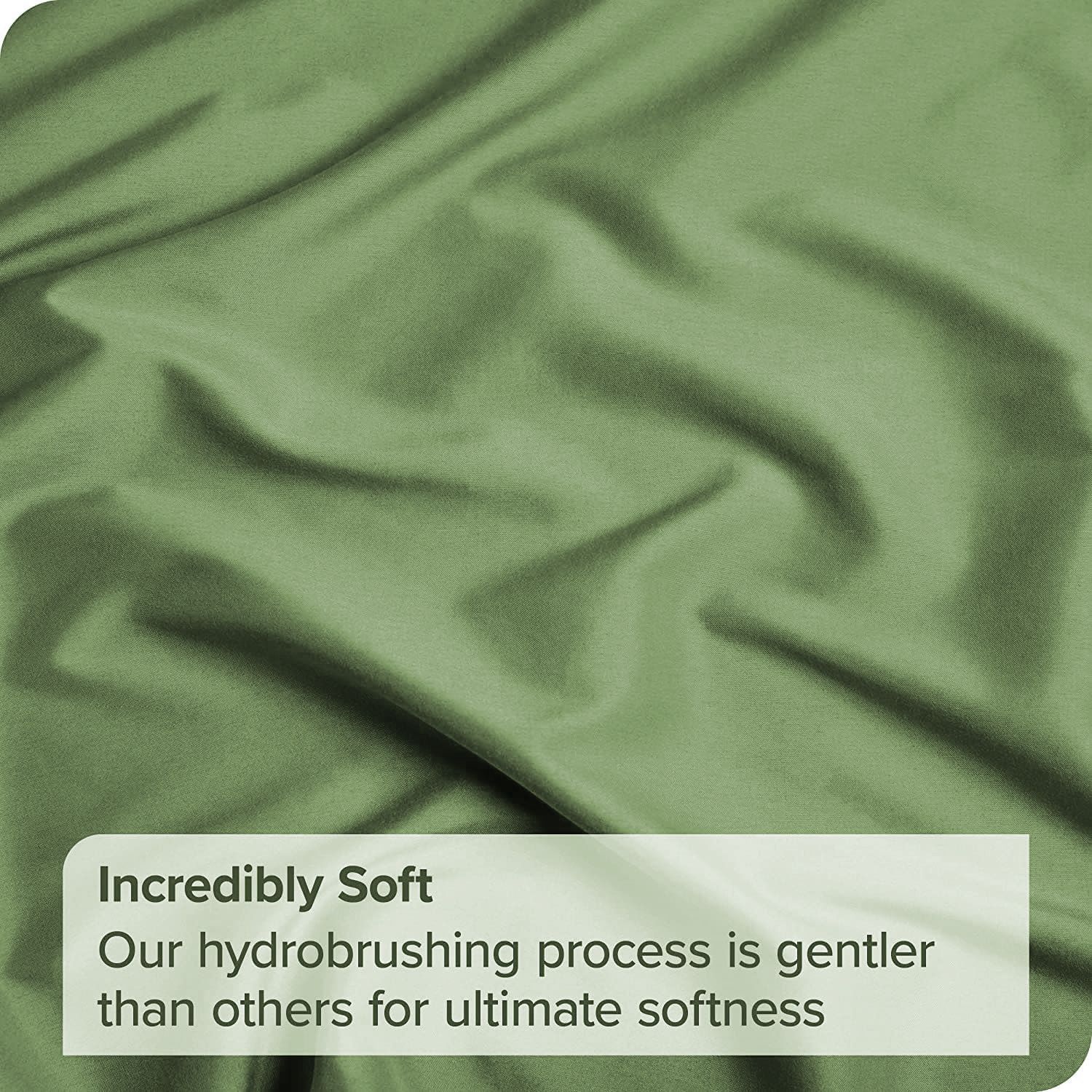 Elegant Comfort Premium Hotel Quality 1-Piece King Flat Sheet, Luxury and Softest 2000 Thread Count Bedding Flat Sheet(King,Olive green) — image 3
