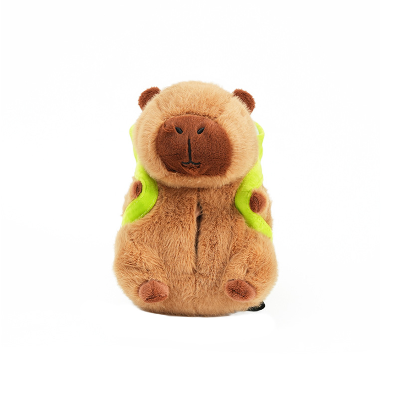 Cute Capybara Tissue Holder for Car - Plush Toy with Storage — image 2