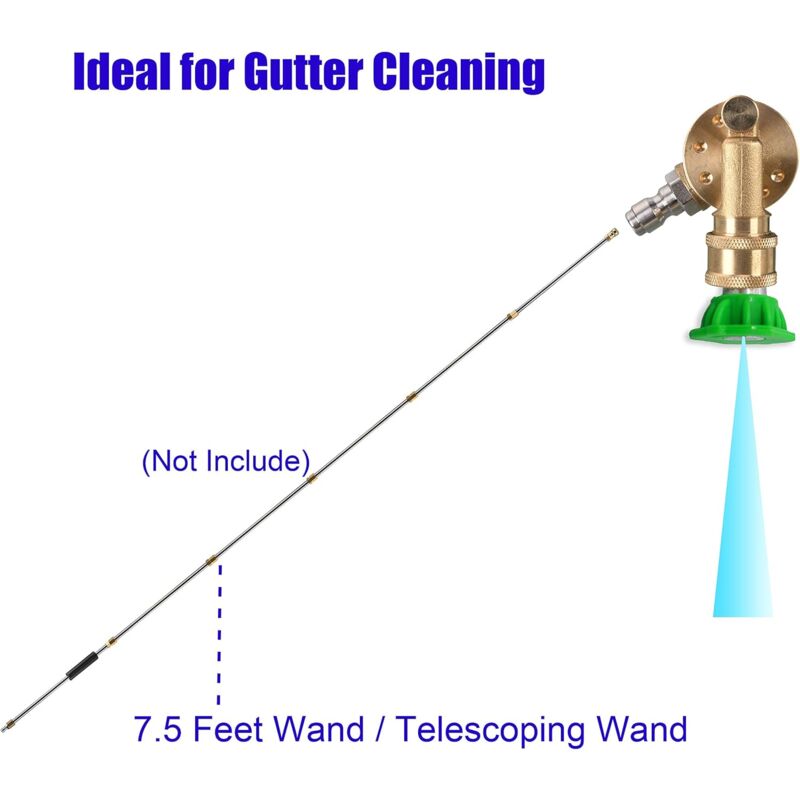DAily Swivel Coupler Tool For Pressure Washer Tips Gutter Cleaner Attachment 1/4 Inch Quick Disconnect 240 Degree 4500 — image 3