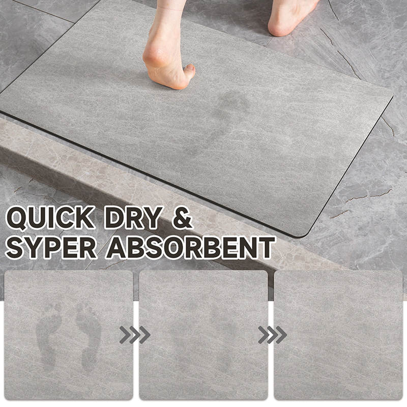 Oval dark Beige Quick-Dry Absorbent Non-Slip Bath Rug for Bathroom, Kitchen & Entryway 50 × 80cm — image 2