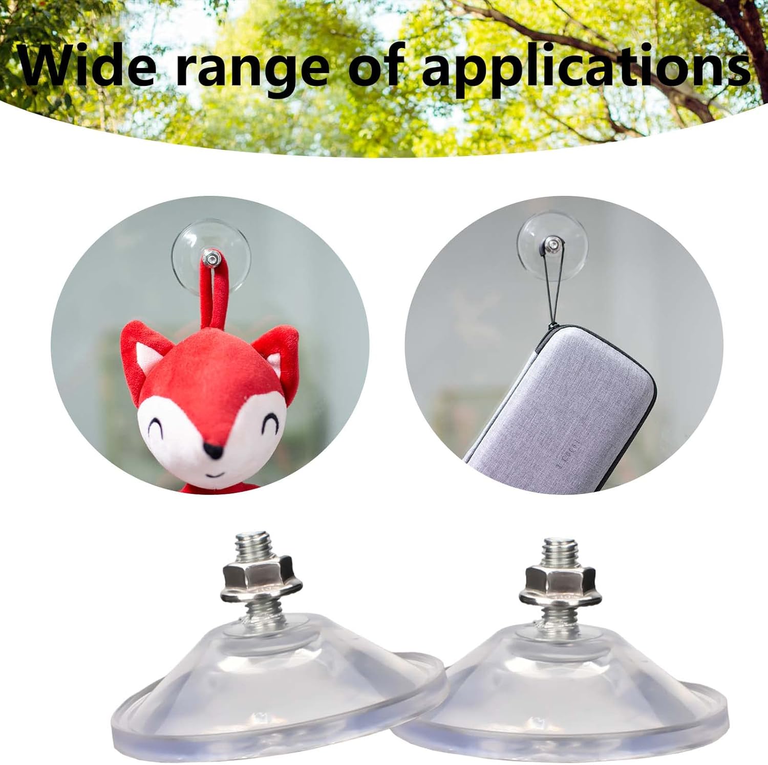 6 Pcs Strong Thickened Sucker Suction Cup Clear PVC Sucker Pads with M6 x 14 Thread Screw Extra Strong Adhesive Glass Suction Holder โ image 5