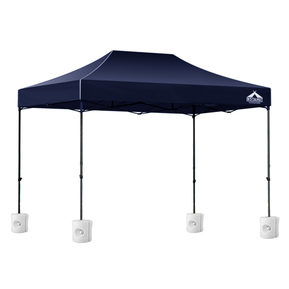 Instahut Gazebo Pop Up 3 × 4.5m w/Base Podx4 Marquee Folding Outdoor Wedding Camping Tent Shade Canopy Navy — image 2