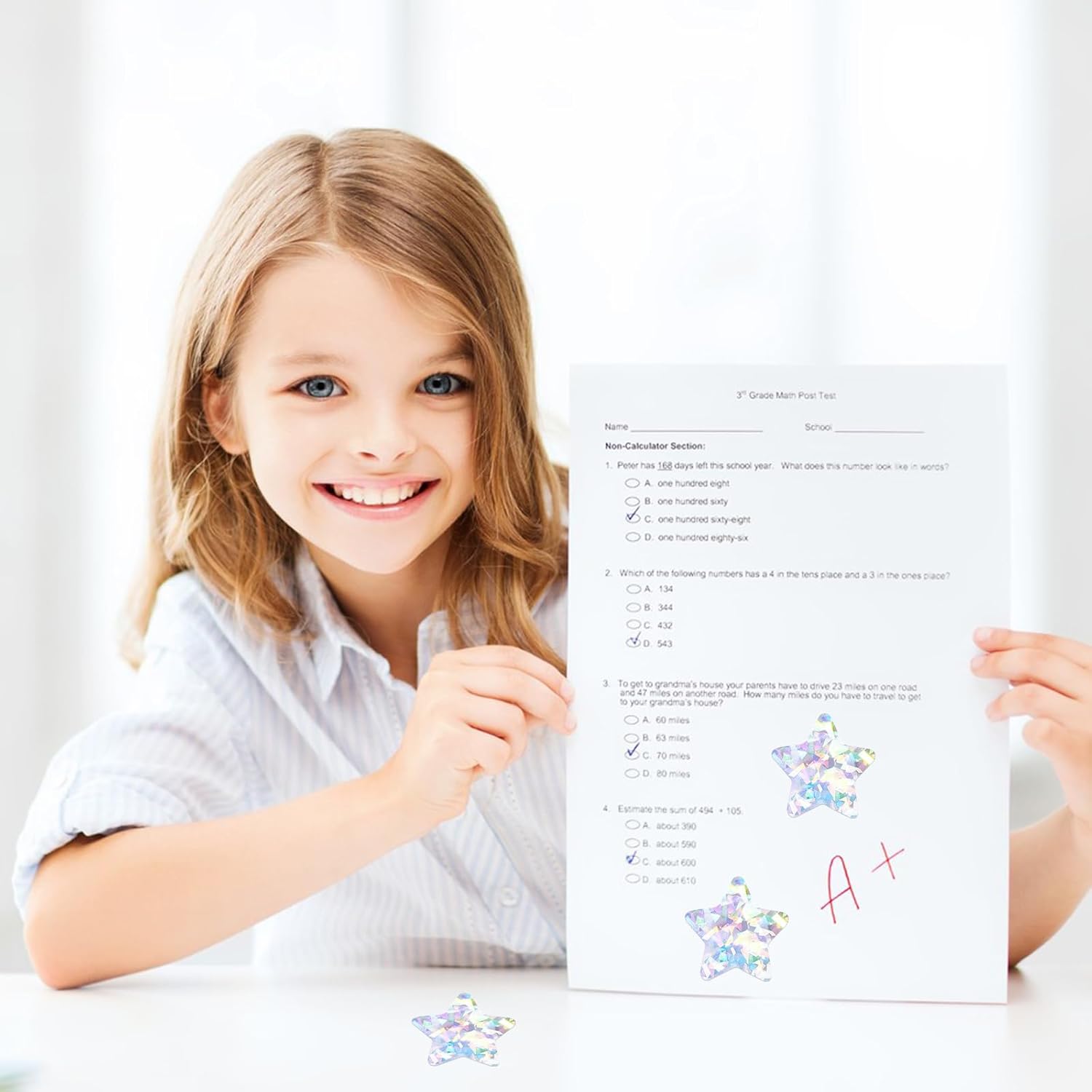 Holographic Silver Star Stickers for Kids Reward - 500Pcs 1.5Inch Shiny Self-Adhesive Metallic Glitter Foil Stickers for DIY Homework School Classroom Teacher โ image 5