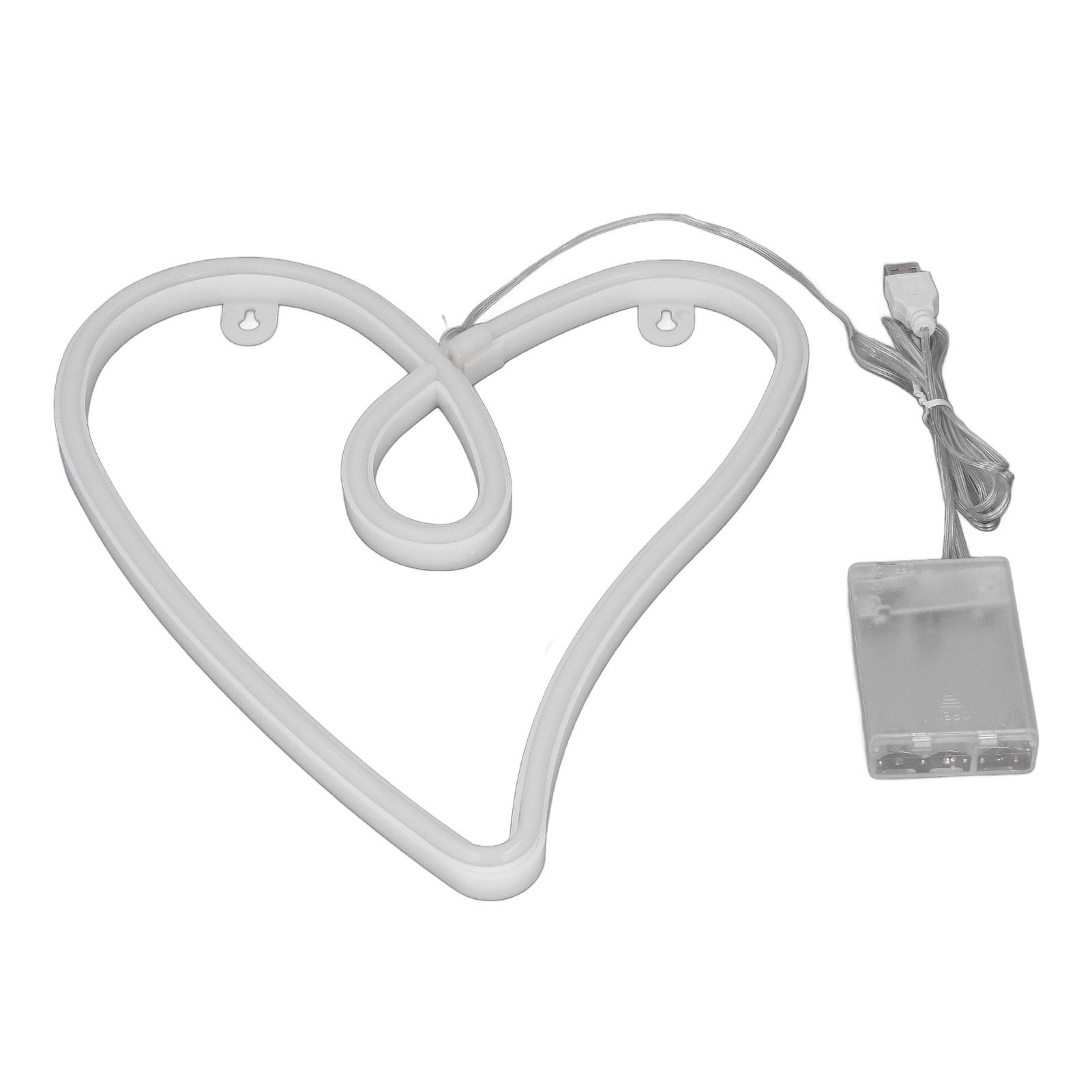Heart Neon Light Dual Power Supply Retro IP45 Waterproof LED Neon Lamp for Living Room Valentine's Day Party Bar Decor Pink Light — image 5