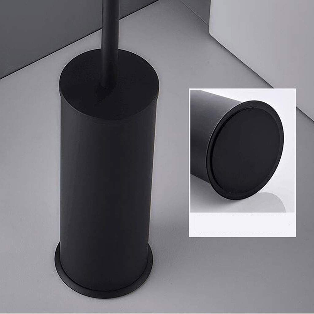 Toilet brush and bracket stainless steel handle toilet brush set bathroom toilet fully enclosed toilet brush โ image 3