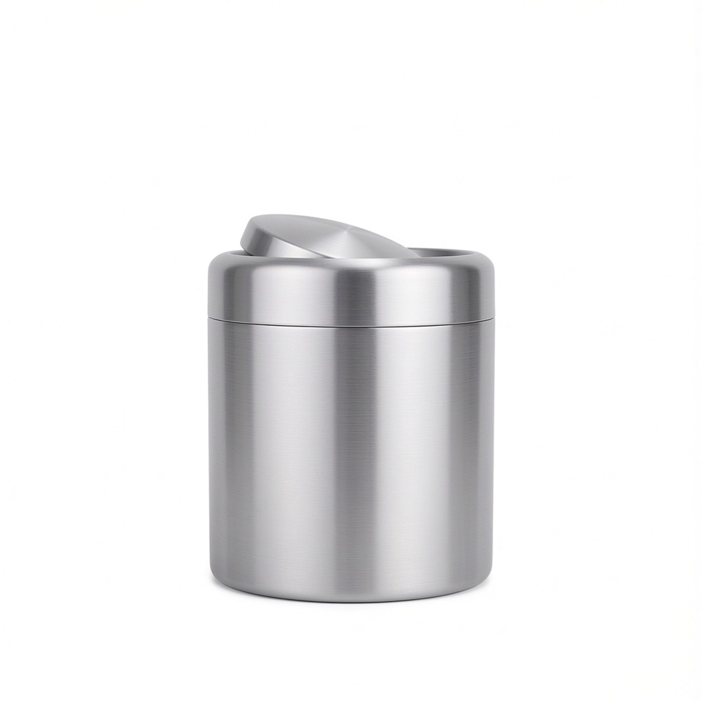 brushed stainless steel trash cans