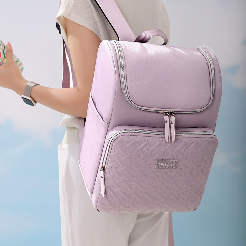 Purple Waterproof Insulated Backpack - Large Capacity Cooler Bag for Camping and Picnics — image 2