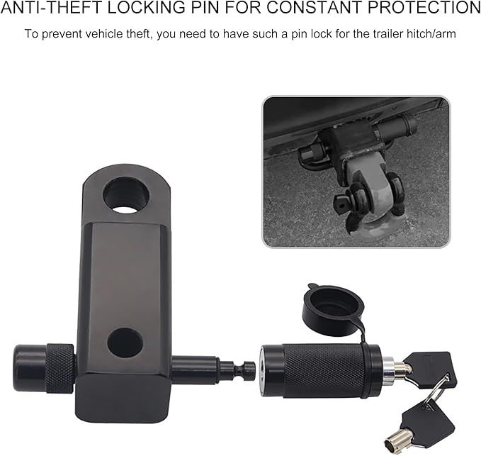 Trailer Pin Lock,Door Pin Hitch for Car - Vehicle Safety Latch,for Car Trailer Tower RV Boat Truck Motorhome Garage Workshop โ image 5