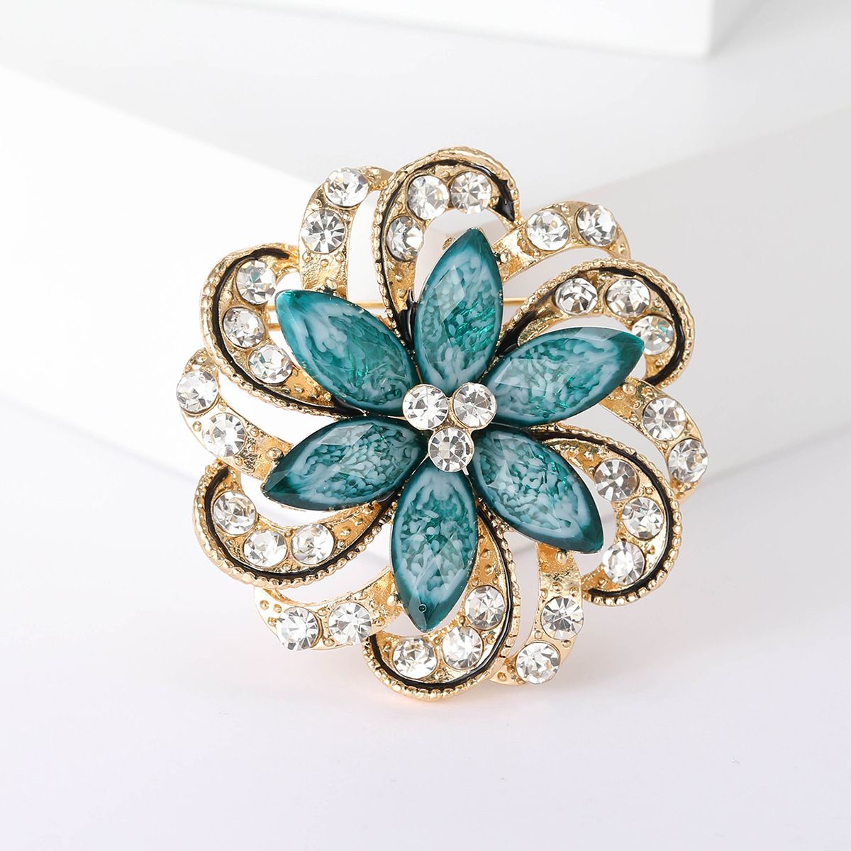 Women'S Brooches Crystal Flower Brooch Ladies Handmade Wedding Brooch Cat-Shaped Brooch Ladies