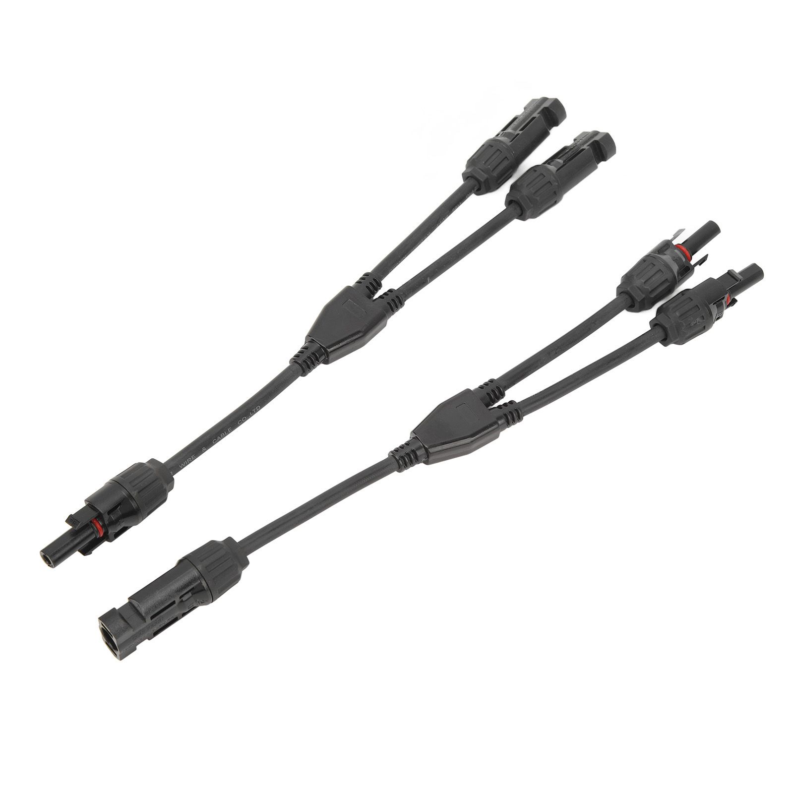1 Pair Solar Panel Y Branch Parallel Cable 2 to 1 Solar Connectors Y Branch Parallel Adapter Cable Wire Plug Tool Kit MFF FMM 30CM 0.98FT — image 5