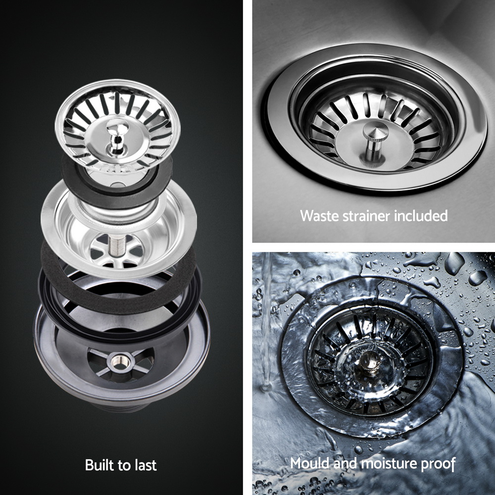 Cefito Kitchen Sink Basin Stainless Steel Under/Top/Flush Mount Bowl 155X50CM โ image 5