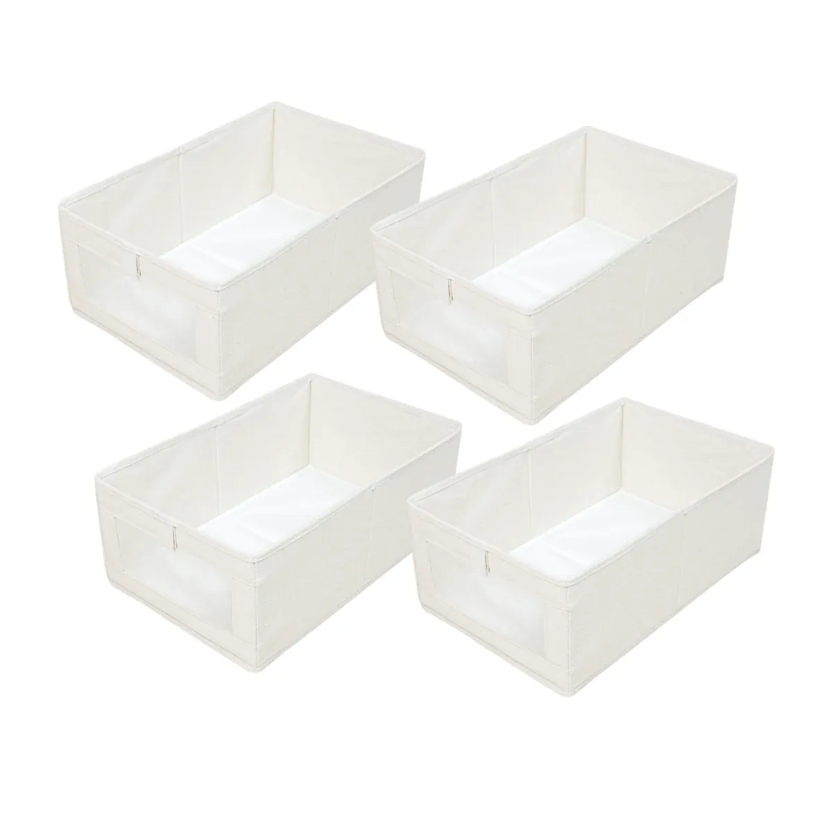 4pcs Visual Window Shirt Organizer Box Clothing Storage Basket Fabric Organizer — image 2