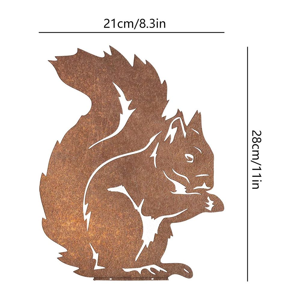 Rusty Standing Tree Stake Metal Rust Figure Garden Stake Outdoor Garden Yard Decoration โ image 2