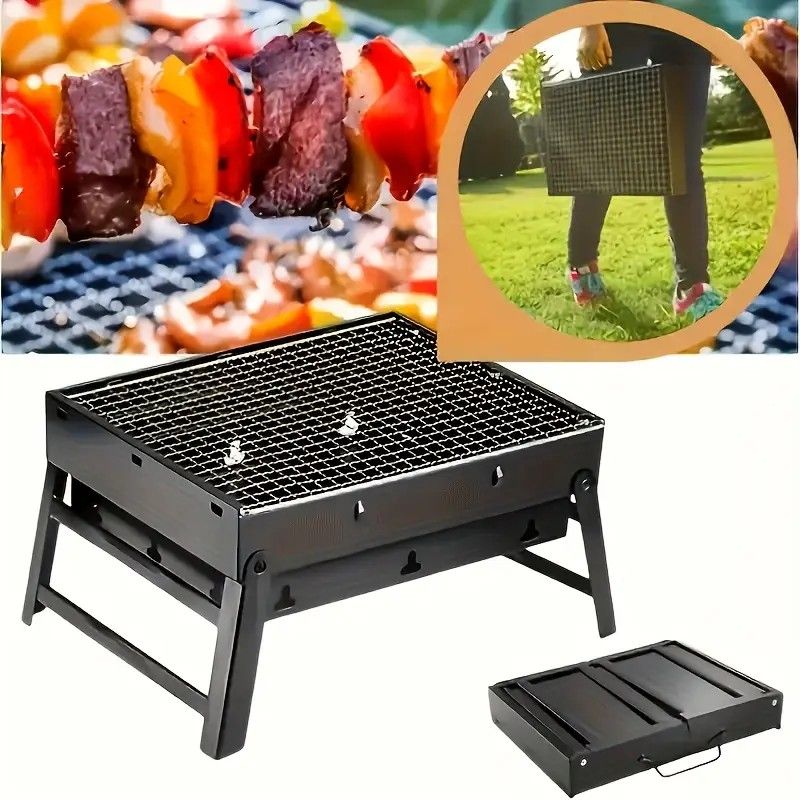 Portable Folding Grill: 4-Step Assembly, Light & Portable, Sturdy Design, Enjoy Outdoor Grilling Anytime โ image 3