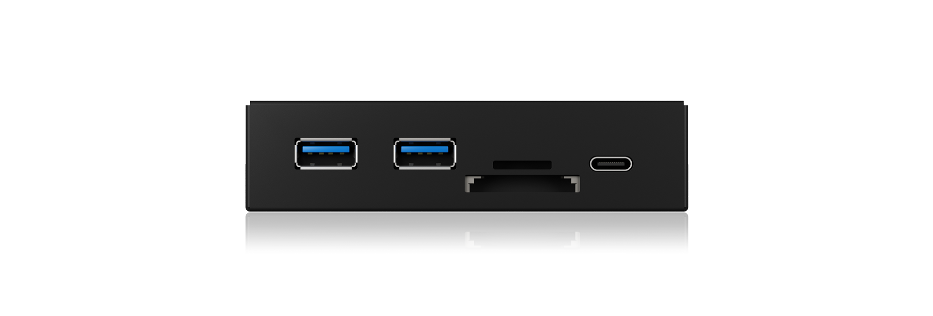ICY BOX IB-HUB1417-i3 Frontpanel with USB 3.0 Type-C and Type-A hub with card reader — image 3