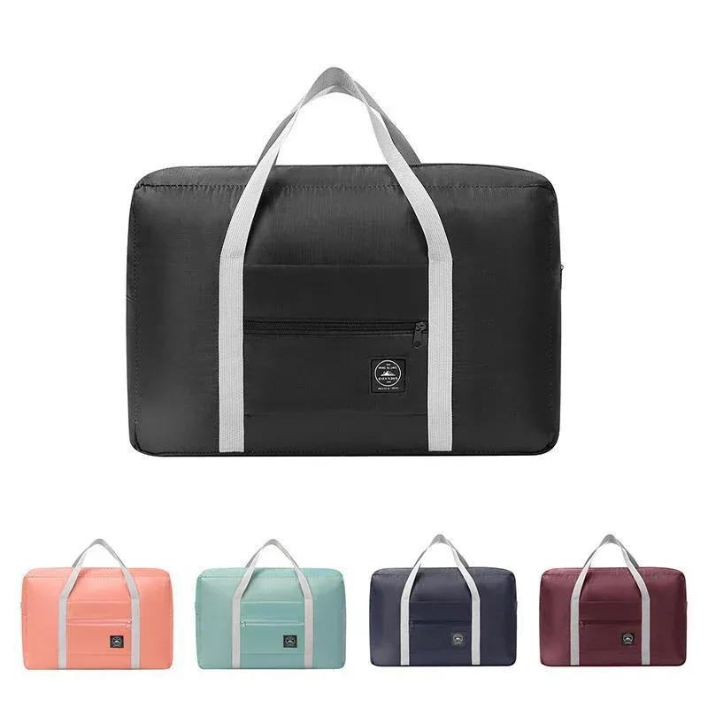 Foldable Large Capacity Travel Duffel Bags Oxford Handbag Waterproof Swim Gym - Blue โ image 3