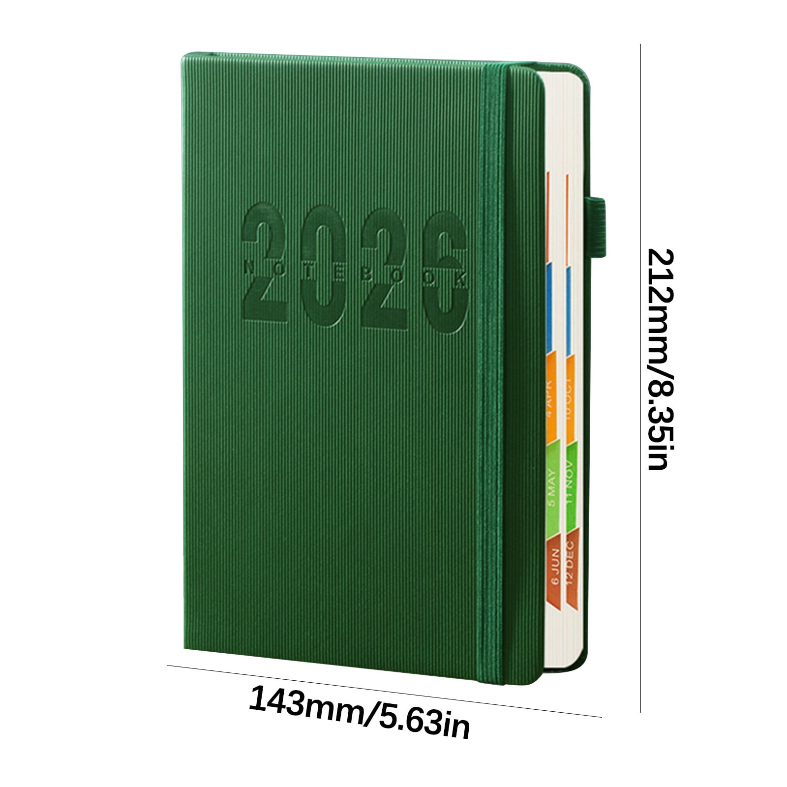 2026 Weekly Planner Notebook, Daily Planner Hardcover Calendar with Tabs and Pen Strap, 200 Pages Journaling Notebooks Daily Time Management Plan for Office โ image 3