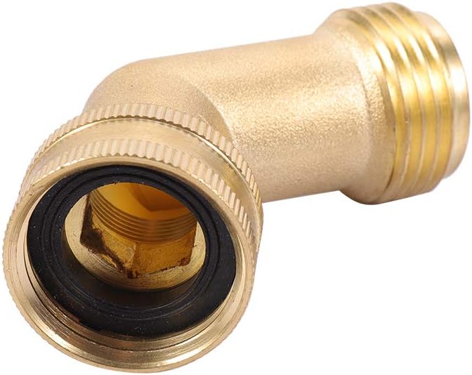 Brass Garden Hose Elbow Connector 45 Degree Hose Elbow Fitting Quick Swivel Connect 3/4" Garden Hose Thread 2pcs with Extra 6 Pressure Washer — image 4