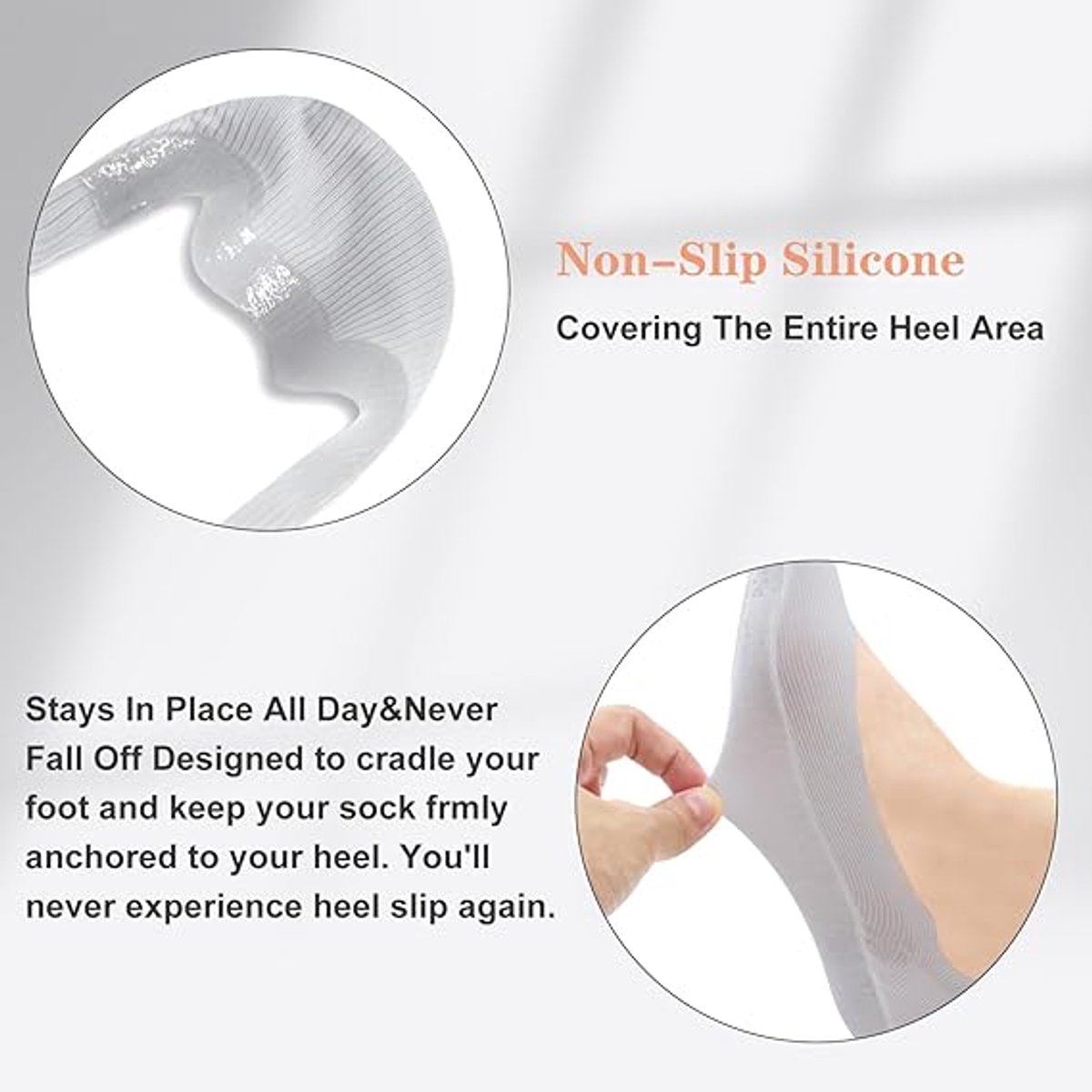 Pairs - Socks - Invisible Socks for Women - No Show Socks for Women for Flat Shoes - Anti-Slip - Invisible - Ultra Low Lining Socks - Hidden Thin Socks โ image 4