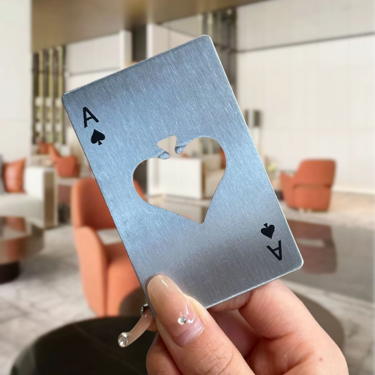 Bottle Opener- Bottle Opener Credit Card Size Pocker Cap Opener Portable Stainless Steel Can Opener ( Silver) — image 4