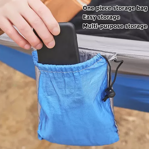 Outdoor Camping Hammock Lightweight 260x140cm Portable Travel Grey โ image 3