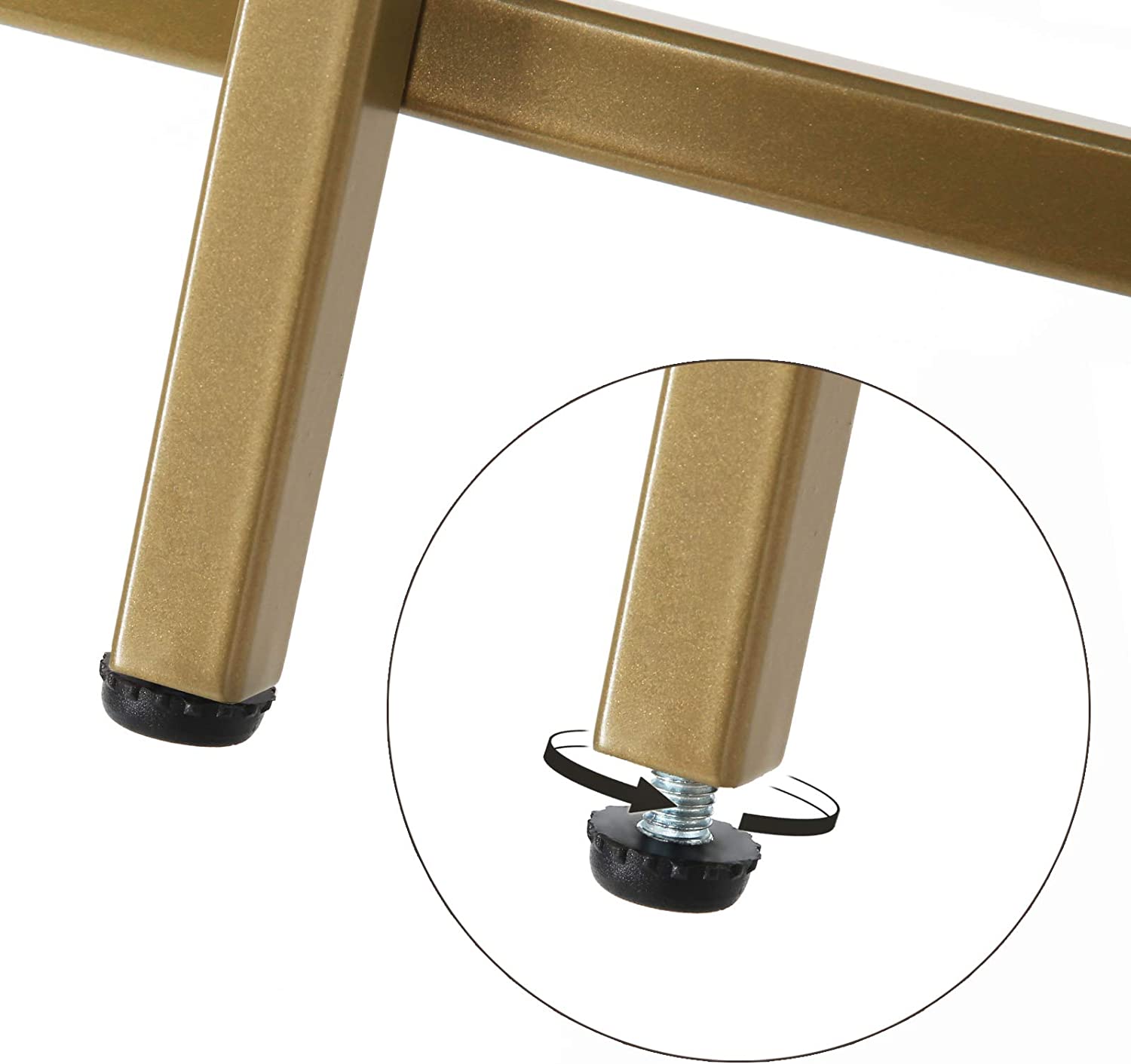 Gold Round Side Table with Golden Metal Frame Robust and Stable โ image 5