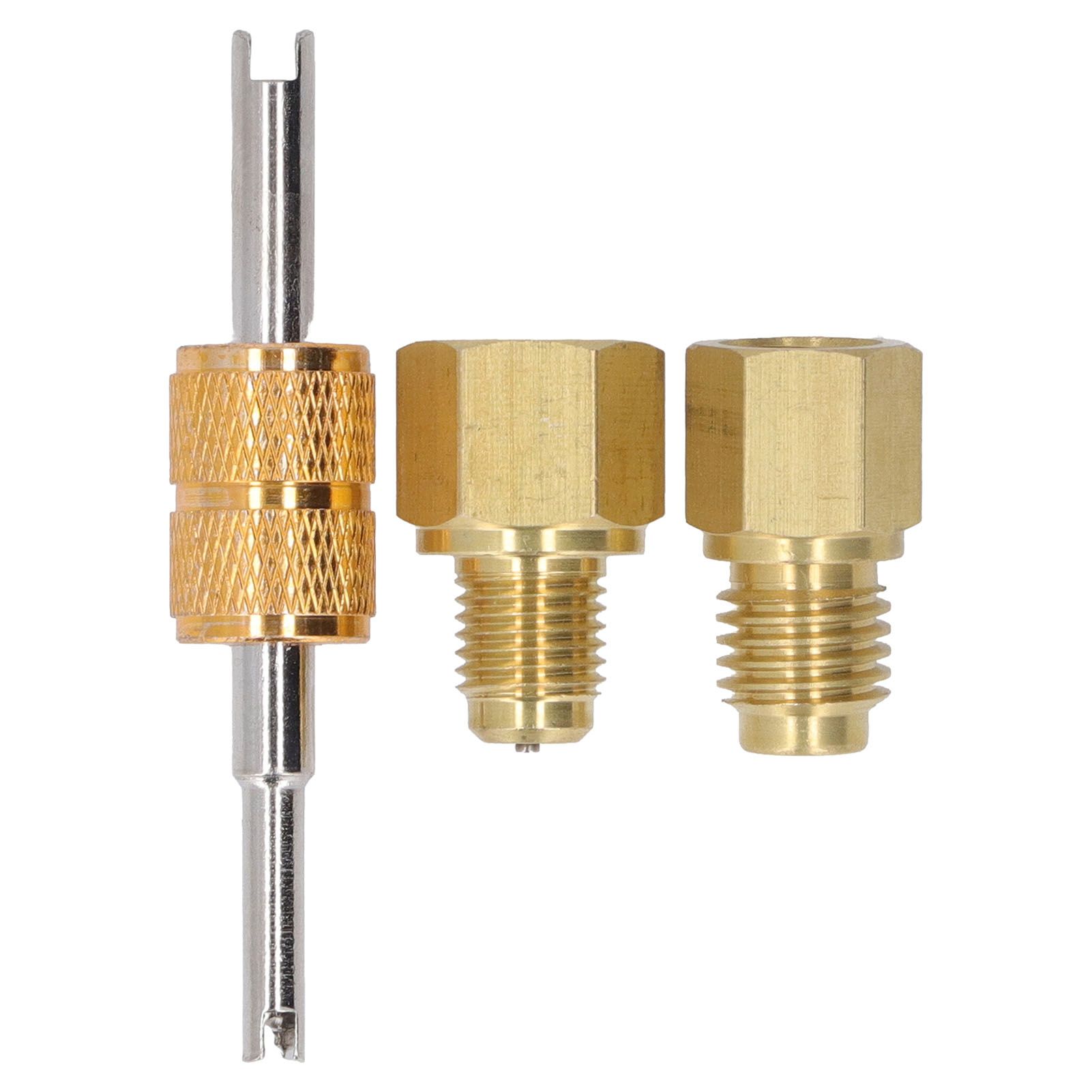 Copper Refrigerant Tank Adapter 1/2 ACME to 1/4 SAE to 1/2 ACME Refrigerant Tank Adapter Fittings