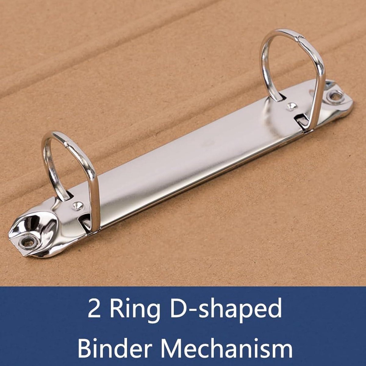 5 pieces D-shaped metal clip ring binder mechanism - set of 2 ring binders for papers, textbook, documents - school supplies - storage accessories — image 4