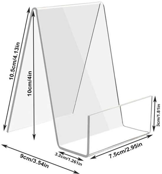 Transparent bookcase - Acrylic display rack - for books, photos, brochures - Set of 12 โ image 3