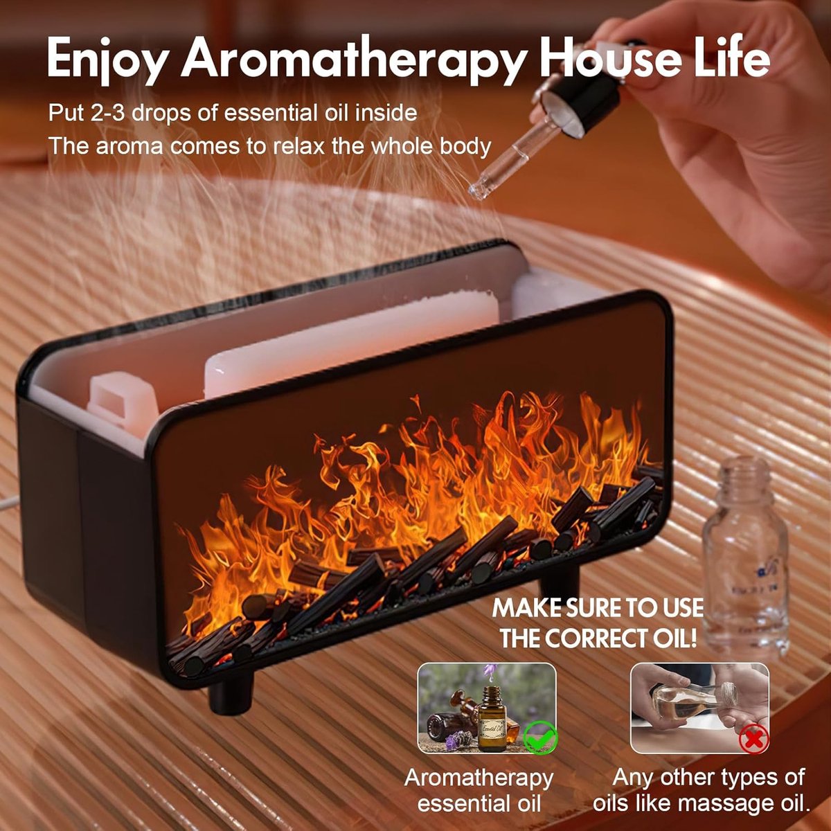 Snow House 3-in-1 Humidifier - Aromatherapy - Bedroom - Automatic Fragrance Diffuser - Mood Lighting - 7 Colors - Halloween Decoration - Christmas Gifts - For — image 5