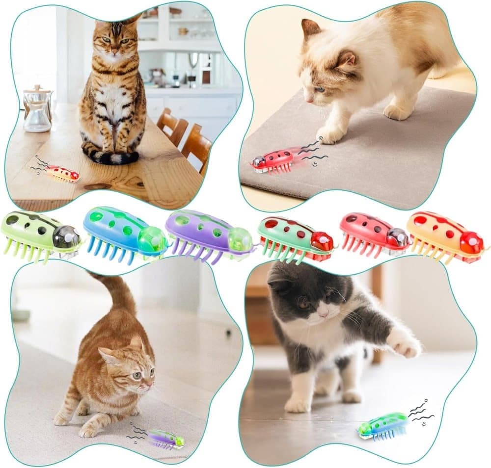 7-Piece Interactive Pet Toy for Cats and Dogs, Mini Beetle Electric Toy, Compatible with Small Pets, 4 Inches — image 6