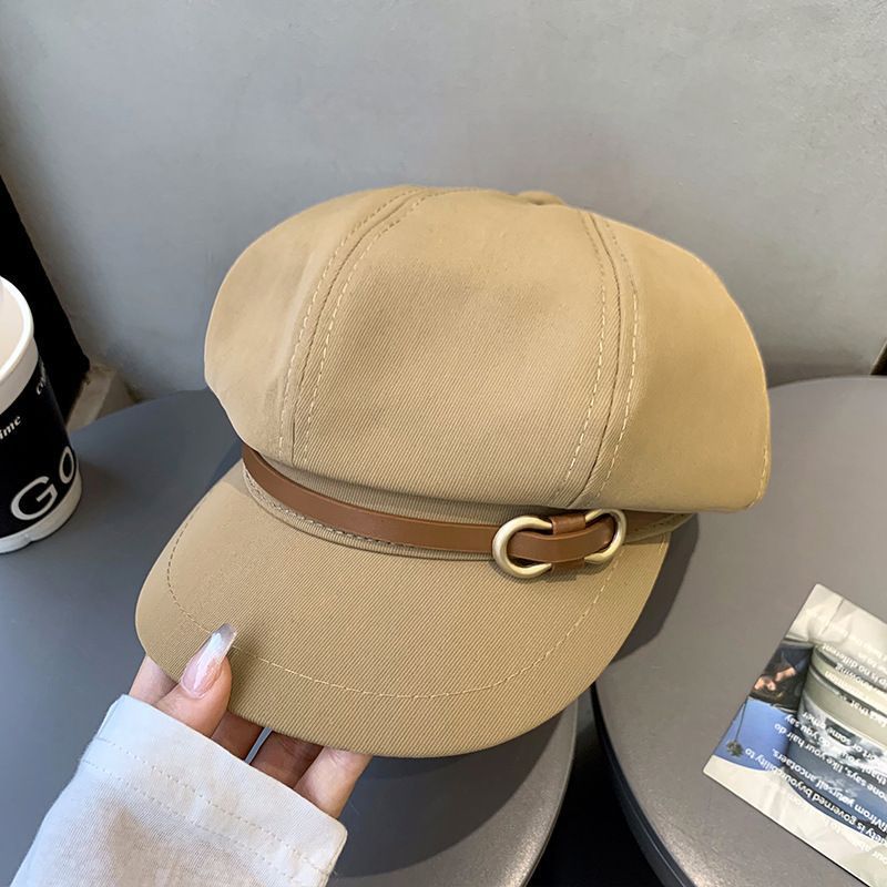 Button Detail Retro Beret, Adjustable 56β58cm, Christmas & Halloween Party Costume Head Accessory, Elegant Vintage Painter Hat, Women Holiday Gifting Option