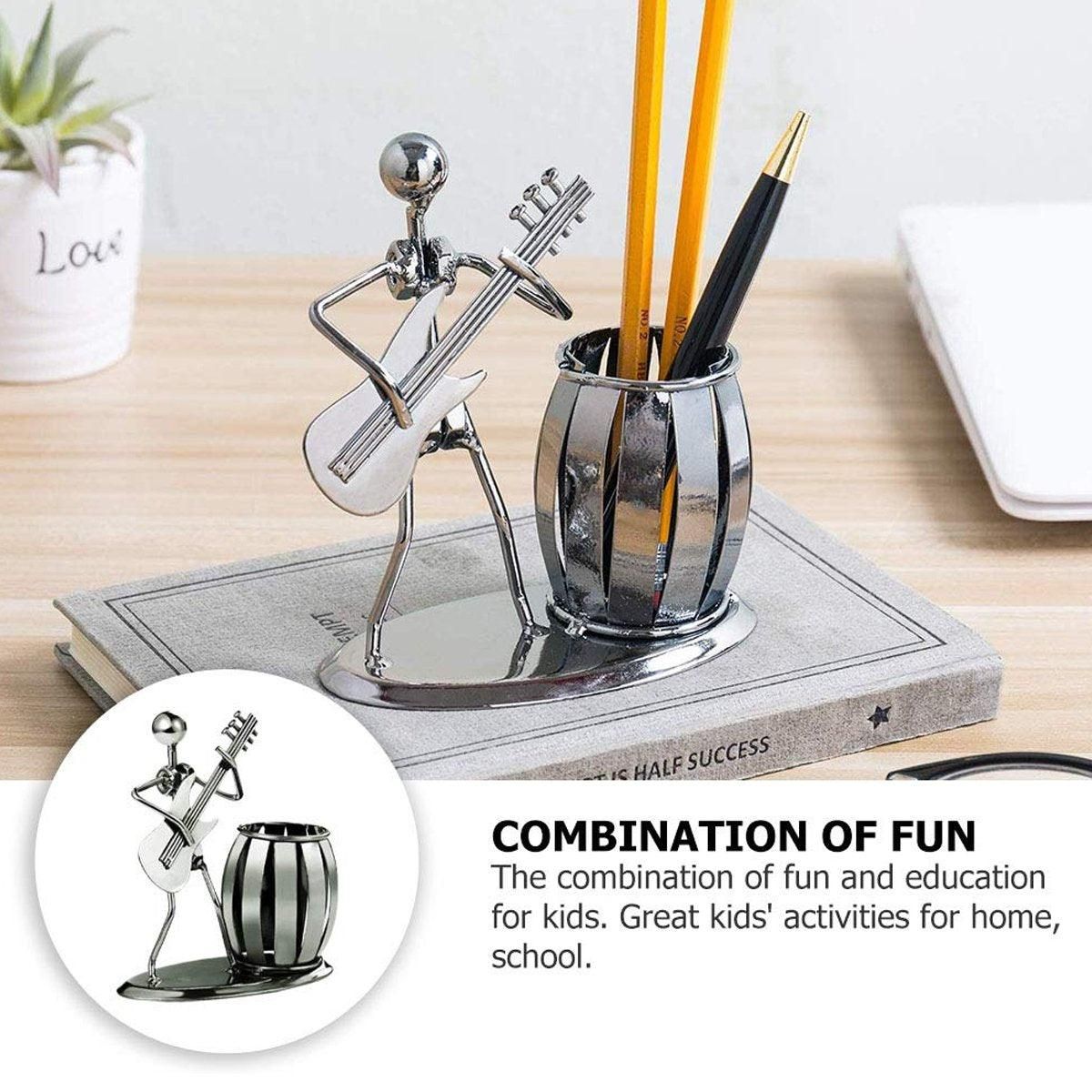 Vintage Iron Band Musical Pencil Holder Home Office Decorative Desk Ornament โ image 5