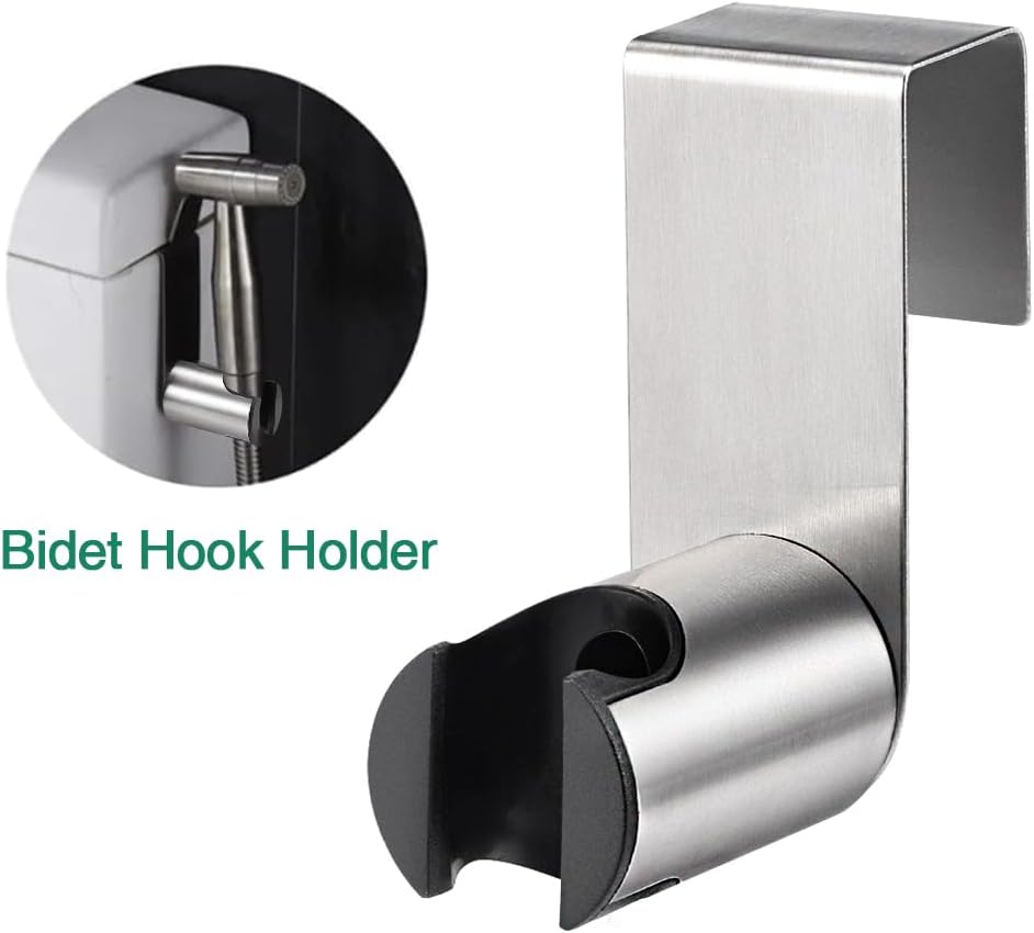 Stainless Steel+ABS Holder Hook Hanger for Hand Shower Toilet Bidet Sprayer Brushed Nickel โ image 3