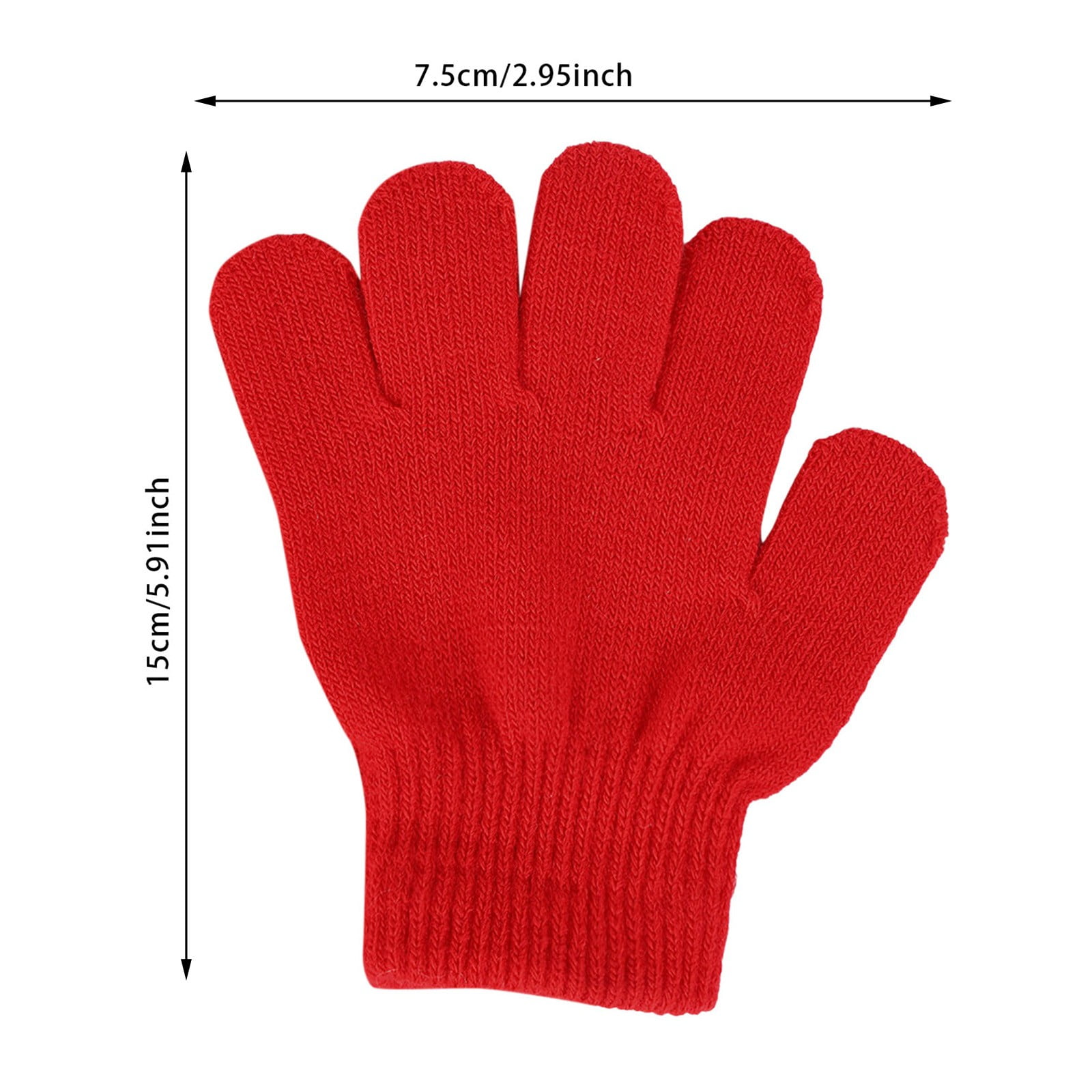 Kids Waterproof Winter Snow Gloves, Thick Stretchy Warm Gloves for Boys and Girls for Outdoor Play in Cold Weather, Blue, 5-12 Years — image 3