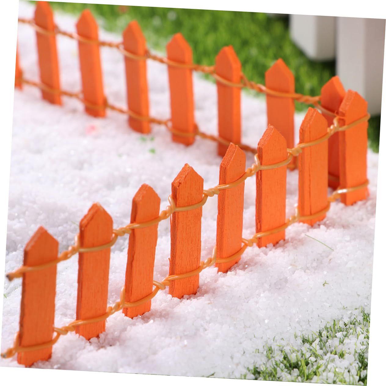 Christmas Decorations Garden Border Fence Miniature Christmas Trees Fence Accessories Nativity Decor Wood Picket Christmas โ image 4