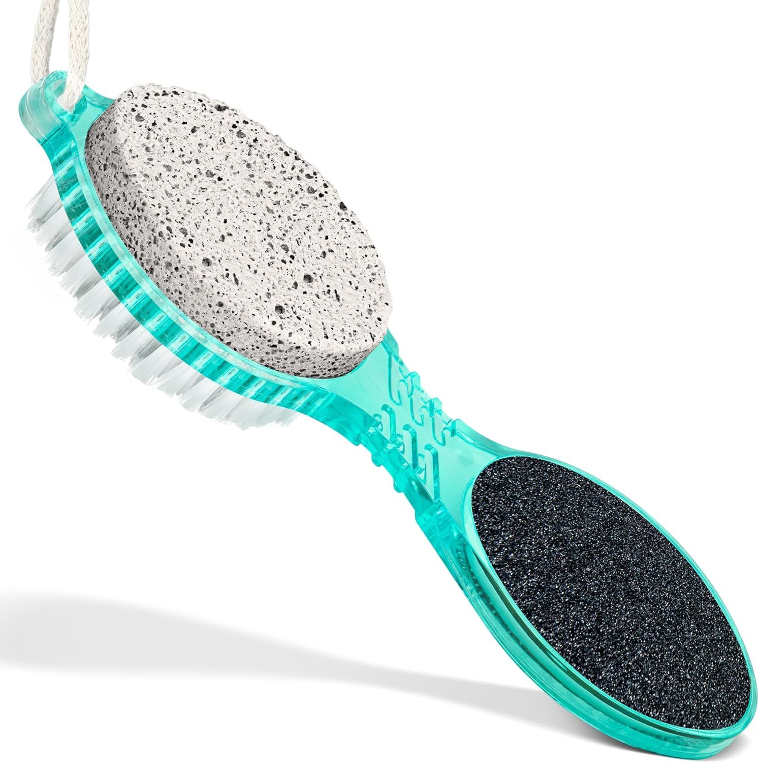 (4 in 1) Pedicure Paddle Kit Tool with Pumice Stone for Feet, Foot Hand Toe Nail Cleaning Brush, Metal File and Emery Board, Manicure Foot Rasp Callus Remover โ image 4