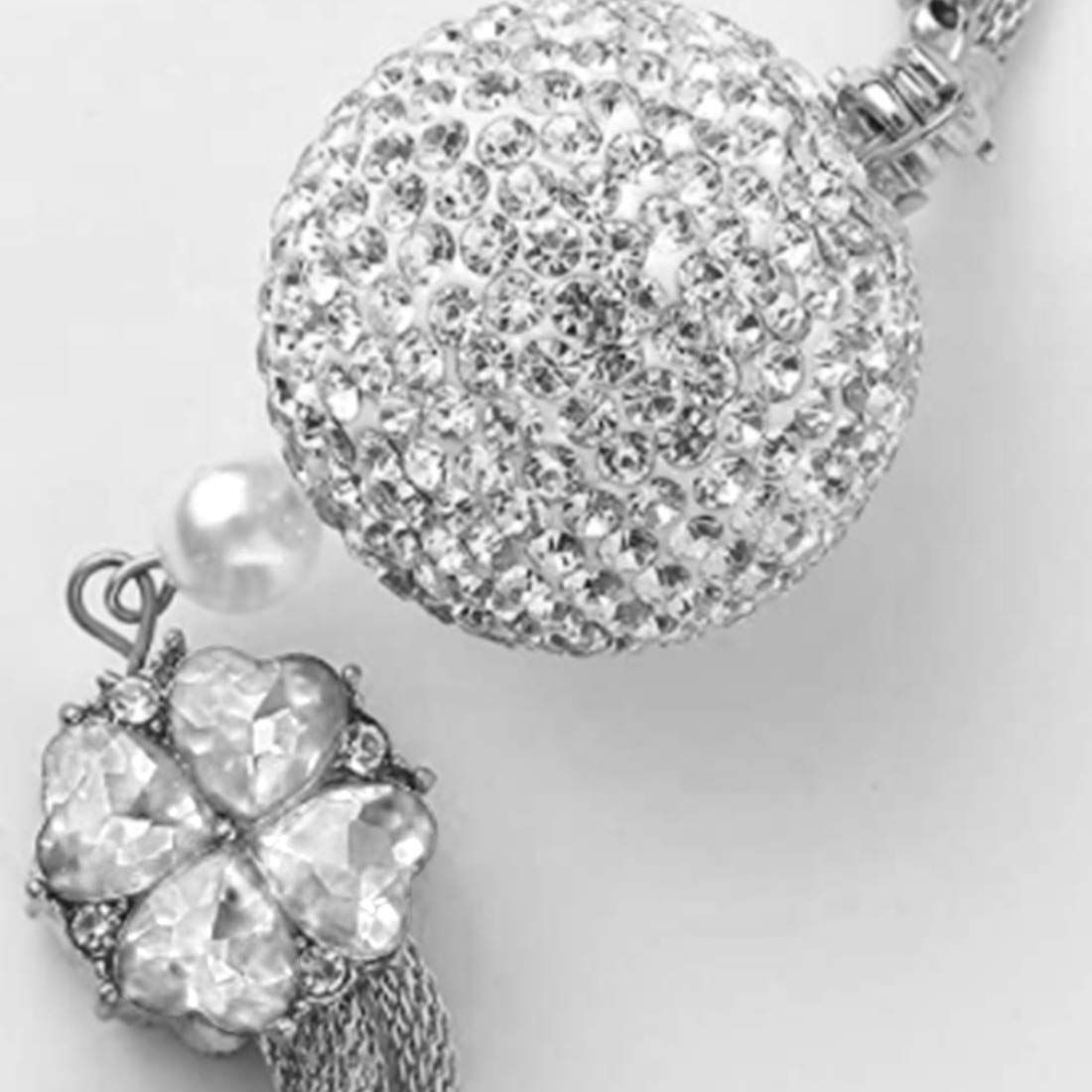 Car Rearview Mirror Pendant Car Rhinestone Interior Ornaments Car Decorative Pendant Ornaments — image 5