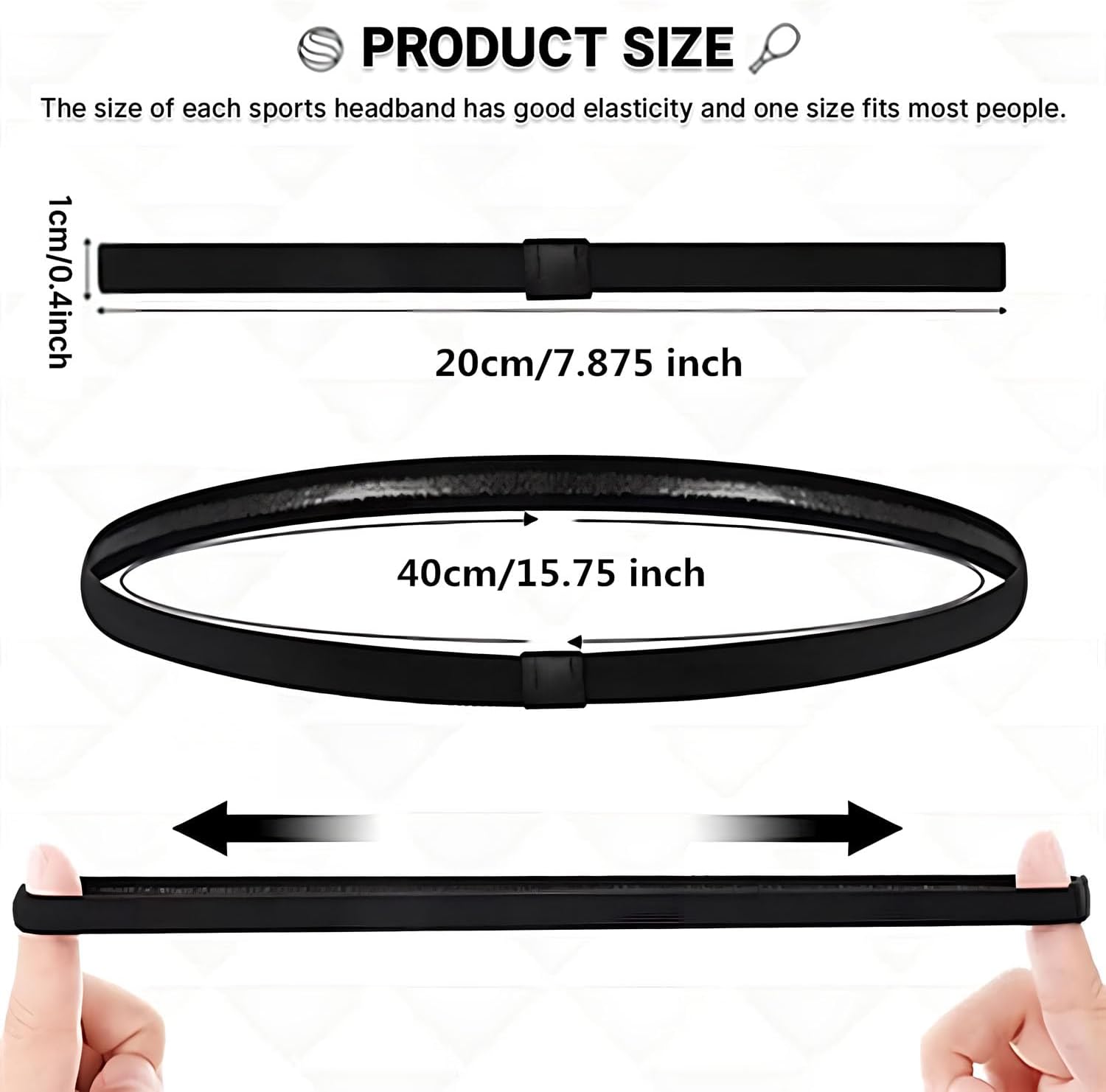4 Pack Sports Headbands for Women Elastic Non-Slip Absorb Sweat 4 Colors โ image 5