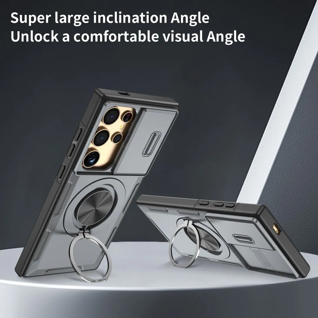 2-in-1 Magnetic Sliding Lens Case, Grey for Samsung S24Ultra — image 3