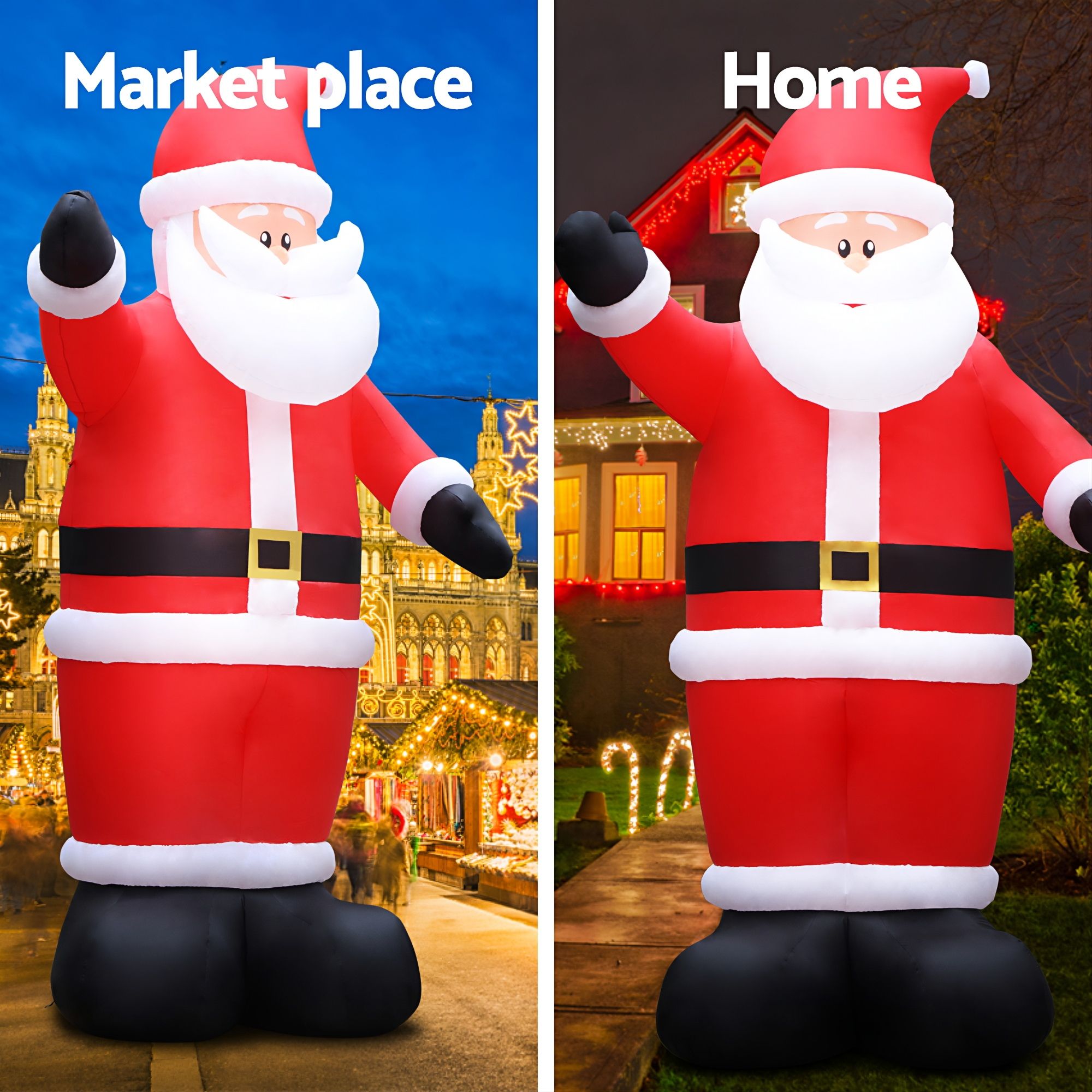 Jingle Jollys Christmas Inflatable Santa 5M Illuminated Decorations โ image 5