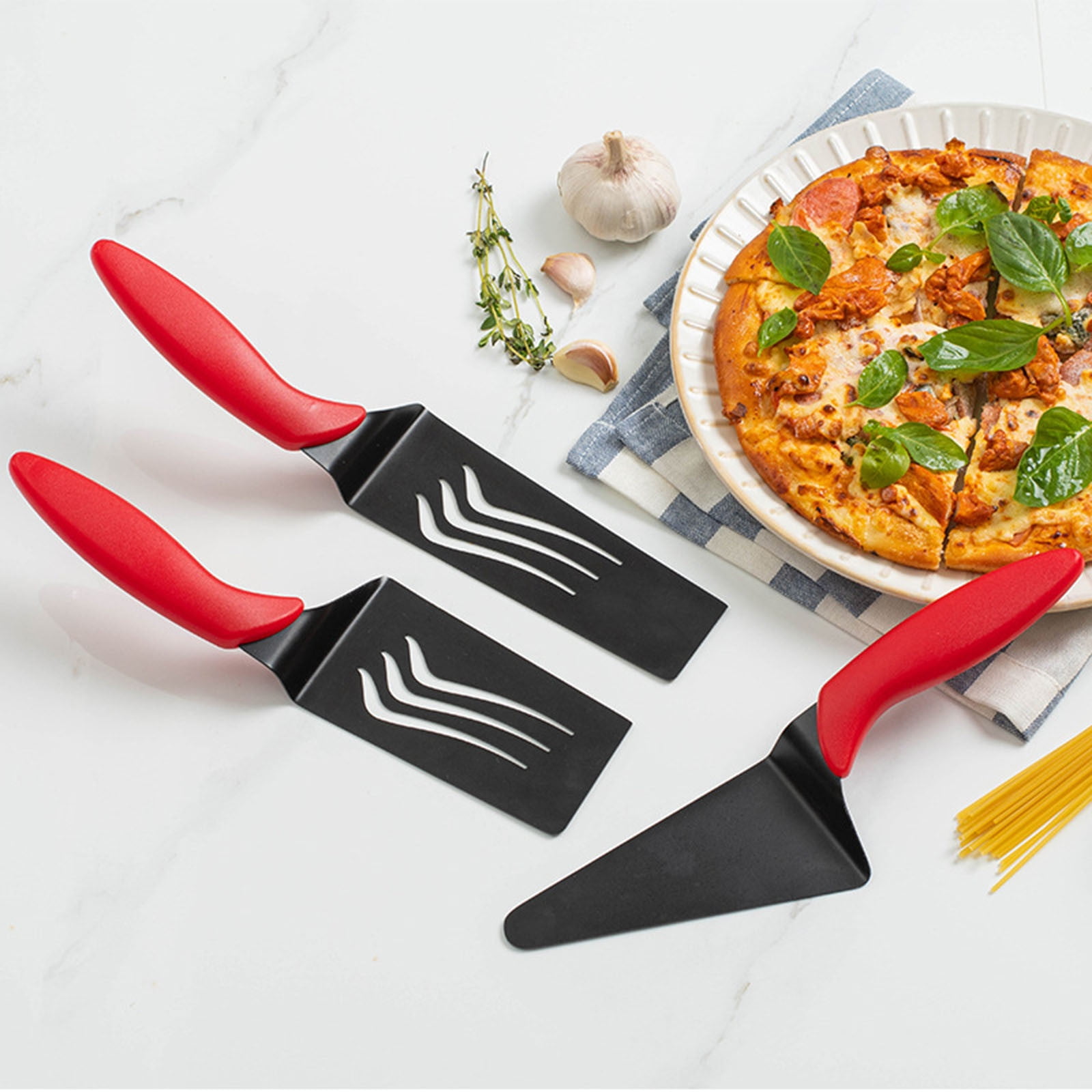 Cooking Utensils ! Stainless Steel Pizza Spatula Transfer Shovel Triangle Spatula Long Dish Spatula Frying Spatula Baked Pizza Transfer Tool, Include A Pizza โ image 4