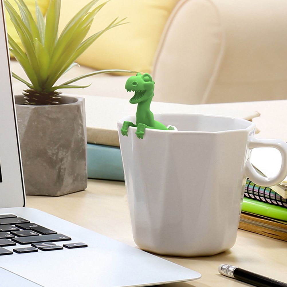 Dinosaur Shaped Tea Filter Silicone Tea Infuser Reusable Tea Bag Strainer โ image 2