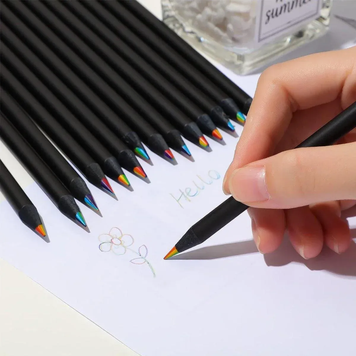 Rainbow Colour Pencils Multicolour Gradient Drawing Pencils for Students โ image 3