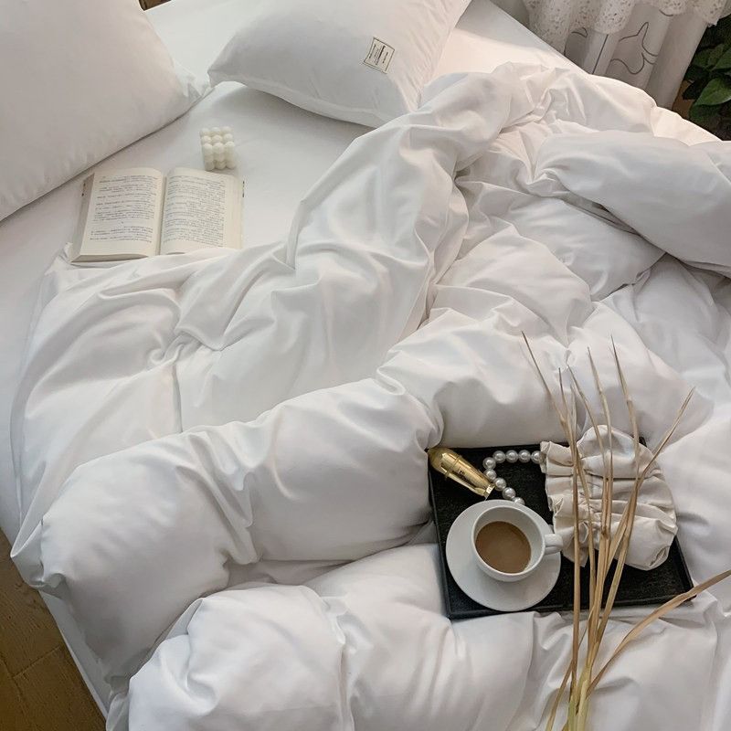 Hotel Style Quilt Cover 4 Piece Bedding Set Light luxury five-star room for white thickening 1.8x 2.0 m [all-inclusive bed hat]] — image 4