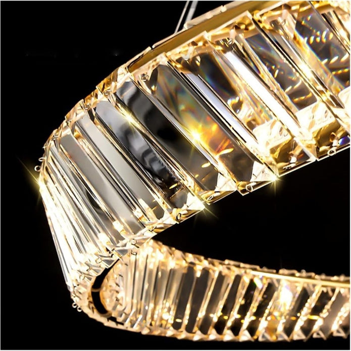 BAMDECOR C3342/1 Modern Crystal Chandeliers Lighting Fixtures Contemporary Wave Chandelier Lighting Fixtures Crystal Pendant Ceiling Lights for Living Room — image 5