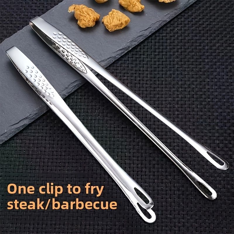 1pc/2pcs Stainless Steel Multifunctional Barbecue Clips, Bread Clips and Ice Clips-perfect for Barbecue, Baking and Camping | Durable Kitchen Tools for — image 2