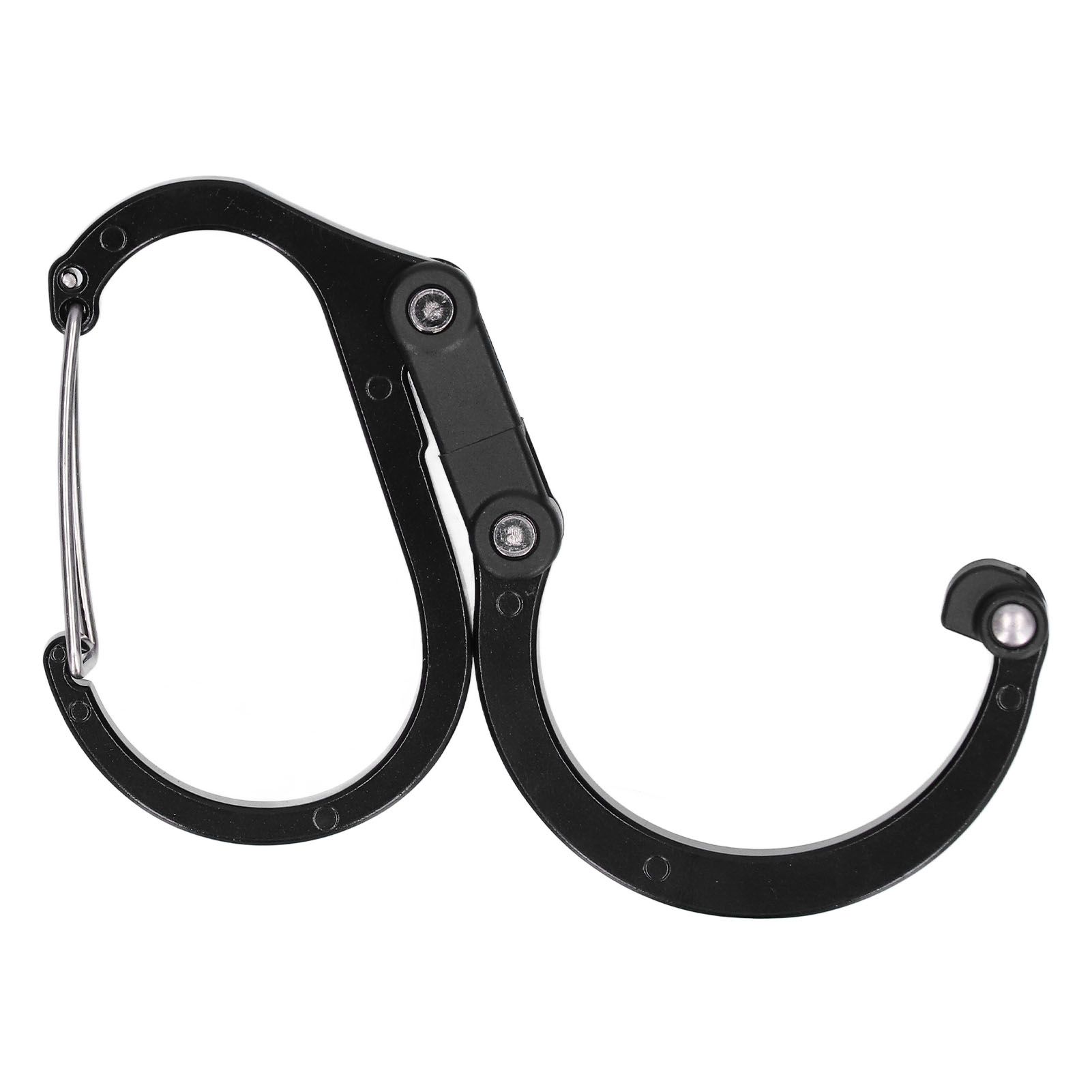 Climbing Carabiner D Type Carabiner Hook Aluminium Alloy Hanging Carabiner Clip for OutdoorBlack — image 5